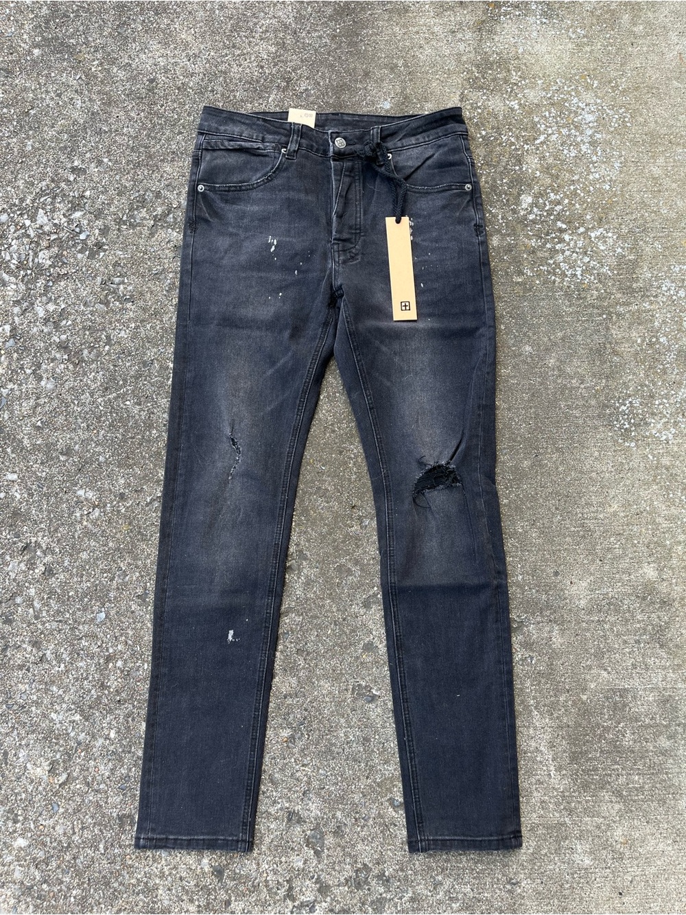 Ksubi Men's Black Distressed Slim Jeans